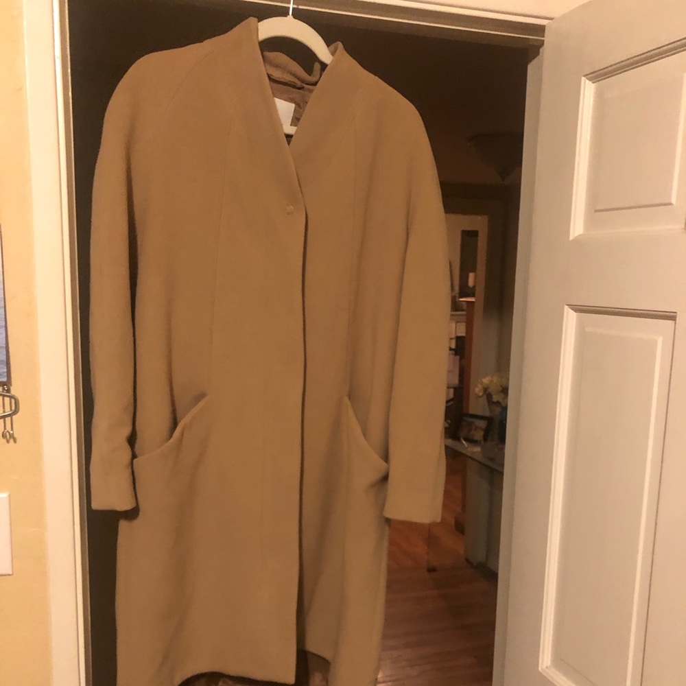Camel coat, women’s medium.